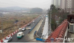 강동구 아리수로 주민 불편 위해 임시개통