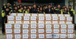 천안시 목천읍 남녀의용소방대, 라면 100박스 전달