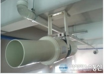 인천남동소방서, 간석119안전센터 차고 내 매연배출장치 설치