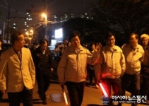 수원시장, 정자1동 방범기동순찰대와 함께 야간순찰활동
