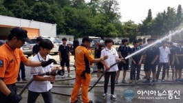 안산소방서, 석수중학교 학생 70명 소방서 체험교육