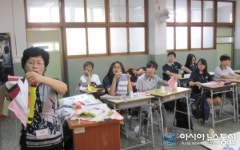 북서울 중학교 학생들, 폐현수막으로 파우치 만드는 자원봉사 활동 통해 환경사랑 실천
