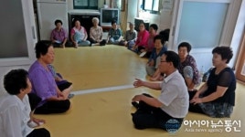 현장안전교육 갖는 장훈욱 울진소방서장