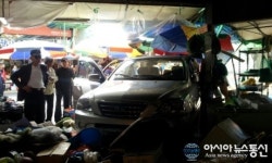 태백시 새시장길 황지자유시장 차량 돌진사고 발생