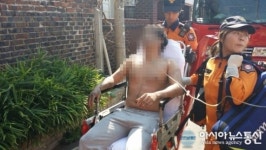 송탄소방서, 화재로 연기 흡입한 20대男 구조
