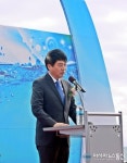 울진바다목장사업 준공 격려하는 오광석 해수부정책과장