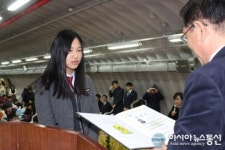 옹진군 연평도 섬마을 대피소내 졸업식
