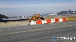 보령시 대해로 공사구간 형식적 안전막 설치
