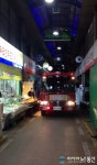 인천남부소방서, 용현시장 소방차 출동로 확보훈련