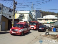 인천부평소방서, 유관기관 합동 소방차 출동로 확보 훈련