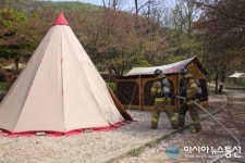 인천서부소방서, 캠핑장 현지적응훈련 실시