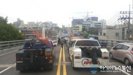 백주에 14중 추돌사고 난 쑥골사거리
