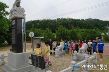 영동 상촌초 학생들, 구국 유공자비 찾아 참배