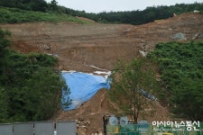 사토 유출된 밀양~울산간 고속도로 공사 현장