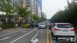 인천 레미콘이 택시 덮쳐 큰 사고