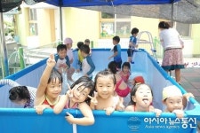 청주 봉덕초병설유치원, 신나는 물놀이체험 진행