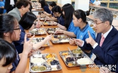 박종훈 교육감, 미리벌중학교서 학생∙교사와 소통