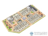 오피스 상가 ‘팰리스돔’, 1층 중앙부분을 공원처럼 광장으로 조성