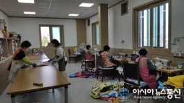 충주 교현2동 주민센터 폐현수막 생활용품 ‘깜짝 변신’