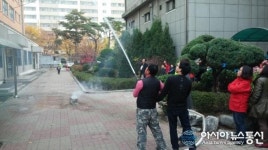 인천중부소방서, 송현초등학교와 합동소방훈련