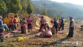 하동군, 소나무 고사목 톱밥 농가 지원 호응