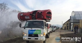 충남농협, 천안 풍세 양계단지 일제소독