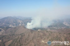 거창군 고제면 개명리 산불약 3시간 만에 주불진화