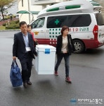 [4.13총선]김해 북부동 제5투 투표함 개함장소 도착