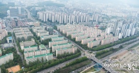 하늘을 통해 바라본 강남 아파트