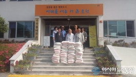 순천시 승주읍 선암사, 저소득세대에 백미 후원물품 전달