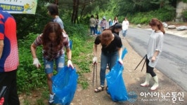 동두천시, 탑동 왕방계곡에서 환경정화 나서