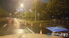 갑천 만년교 홍수주의보 ···위험주의 수위 근접