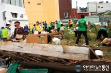 여수시 충무동, 방치 폐기물 처리해 쾌적한 도심환경 조성