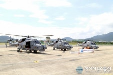 신형 해상작전헬기 ‘AW-159 와일드 캣’ 도열