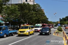 계룡소방서, 소방차 길 터주기 국민참여 훈련 실시