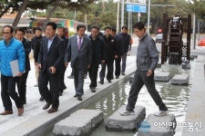 이강덕 포항시장, 송도 송림테마거리 조성사업 현장 사전 점검