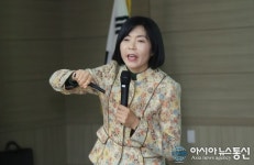 상주시 은척 면민 아카데미서 강의하는 김혜남 한의원 원장