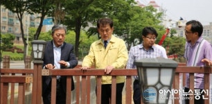 인천시 서구의회, 당하1호 공원 내 시설물 정비공사 현장 방문