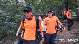 인천공단소방서, 청량산 구토증상 환자 안전하게 구조