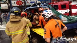 인천부평소방서, 산곡동 화물차간 교통사고 2명 구조