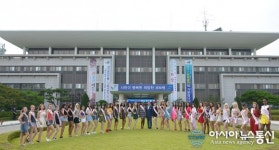 [보령머드축제] 보령시청사 앞에, 세계의 미녀들이 다모였네!
