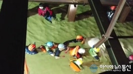 인천부평소방서, 7호선 공사장 고립 작업자 7명 전원 구조