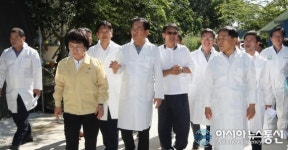 김갑섭 권한대행, 지역 국회의원과 화순 다솔농장 방문