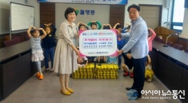 마산합포구 월영어린이집, 아나바다장터 운영 ‘수익금’ 추석선물