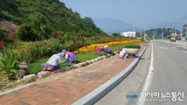 산청읍, 추석 귀성객 맞이 ‘환경정비’ 구슬땀
