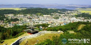 강화산성 남장대와 강화읍 전경