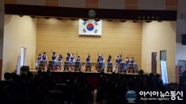 서운중학교 난타동아리, 국제문화교류 교내공연 ‘훈훈’
