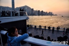 홍콩의 하버시티 오션터미널 데크