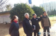 양윤호 성산구청장, 공원 체육시설물 공사현장 점검