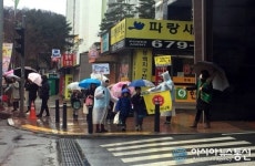 용인 동백동, 초등학교 앞 교통안전캠페인 실시